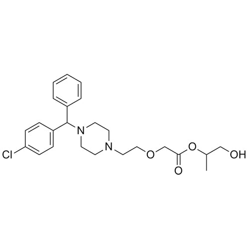 1-hydroxypropan-2-yl 2-(2-(4-((4-chlorophenyl)(phenyl)methyl)piperazin-1-yl)ethoxy)acetate