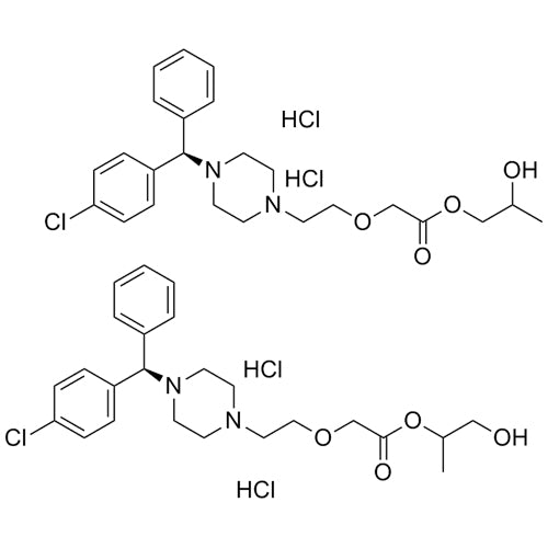 1-hydroxypropan-2-yl 2-(2-(4-((R)-(4-chlorophenyl)(phenyl)methyl)piperazin-1-yl)ethoxy)acetate compound with 2-hydroxypropyl 2-(2-(4-((R)-(4-chlorophenyl)(phenyl)methyl)piperazin-1-yl)ethoxy)acetate (1:1) tetrahydrochloride
