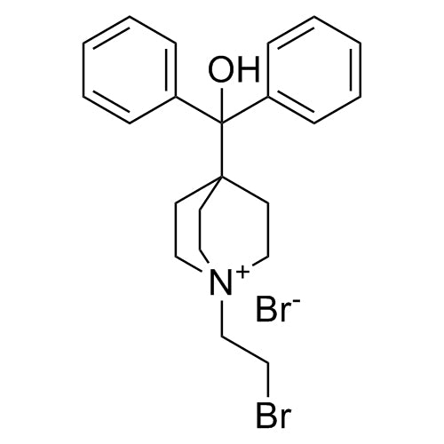 1-(2-bromoethyl)-4-(hydroxydiphenylmethyl)quinuclidin-1-ium bromide