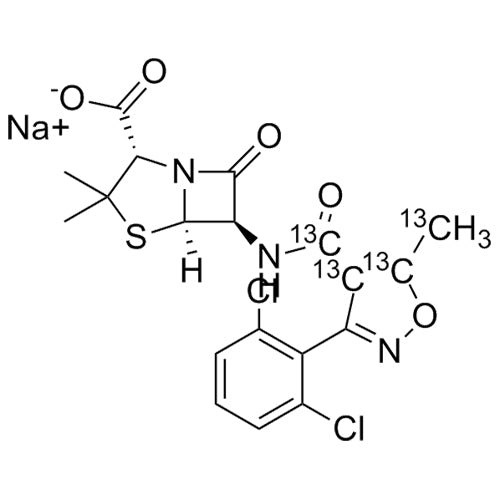 Dicloxacillin-13C4 Sodium Salt