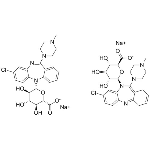 Clozapine N-Glucuronide Sodium Salt (Mixture of 5-N and 10-N)
