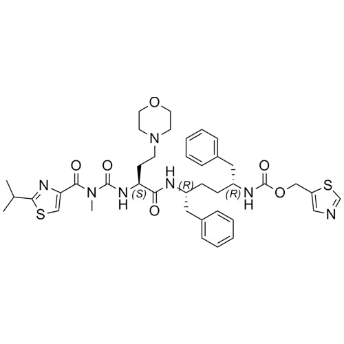 thiazol-5-ylmethyl ((2R,5R)-5-((S)-2-(3-(2-isopropylthiazole-4-carbonyl)-3-methylureido)-4-morpholinobutanamido)-1,6-diphenylhexan-2-yl)carbamate
