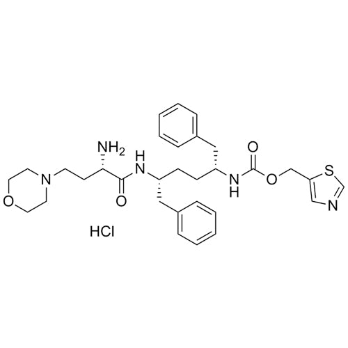 thiazol-5-ylmethyl ((2R,5R)-5-((S)-2-amino-4-morpholinobutanamido)-1,6-diphenylhexan-2-yl)carbamate hydrochloride