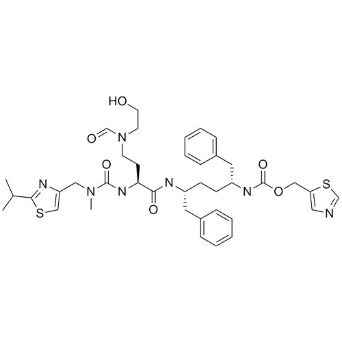thiazol-5-ylmethyl ((2R,5R)-5-((S)-4-(N-(2-hydroxyethyl)formamido)-2-(3-((2-isopropylthiazol-4-yl)methyl)-3-methylureido)butanamido)-1,6-diphenylhexan-2-yl)carbamate