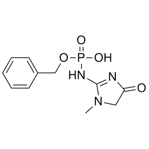benzyl hydrogen (1-methyl-4-oxo-4,5-dihydro-1H-imidazol-2-yl)phosphoramidate