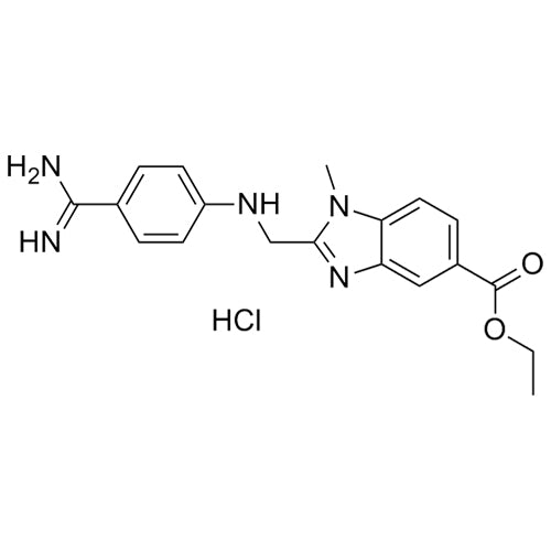 ethyl 2-(((4-carbamimidoylphenyl)amino)methyl)-1-methyl-1H-benzo[d]imidazole-5-carboxylate hydrochloride