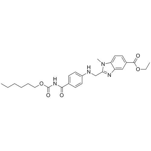ethyl 2-(((4-(((hexyloxy)carbonyl)carbamoyl)phenyl)amino)methyl)-1-methyl-1H-benzo[d]imidazole-5-carboxylate