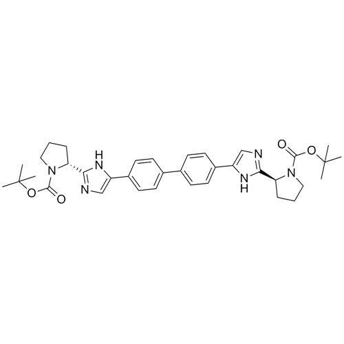 (2S,2'R)-di-tert-butyl 2,2'-(5,5'-([1,1'-biphenyl]-4,4'-diyl)bis(1H-imidazole-5,2-diyl))bis(pyrrolidine-1-carboxylate)