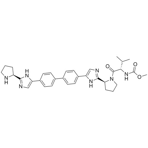 methyl ((S)-3-methyl-1-oxo-1-((S)-2-(5-(4'-(2-((S)-pyrrolidin-2-yl)-1H-imidazol-5-yl)-[1,1'-biphenyl]-4-yl)-1H-imidazol-2-yl)pyrrolidin-1-yl)butan-2-yl)carbamate