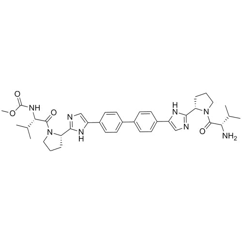 methyl ((S)-1-((S)-2-(5-(4'-(2-((S)-1-((S)-2-amino-3-methylbutanoyl)pyrrolidin-2-yl)-1H-imidazol-5-yl)-[1,1'-biphenyl]-4-yl)-1H-imidazol-2-yl)pyrrolidin-1-yl)-3-methyl-1-oxobutan-2-yl)carbamate