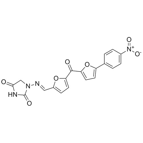1-(((5-(5-(4-nitrophenyl)furan-2-carbonyl)furan-2-yl)methylene)amino)imidazolidine-2,4-dione