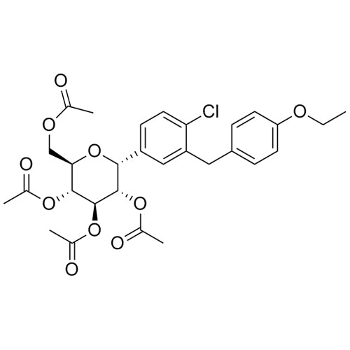 (2R,3R,4R,5S,6R)-2-(acetoxymethyl)-6-(4-chloro-3-(4-ethoxybenzyl)phenyl)tetrahydro-2H-pyran-3,4,5-triyl triacetate