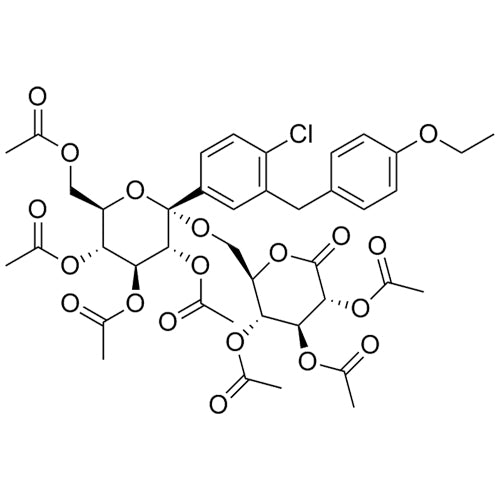 (2S,3R,4S,5R,6R)-6-(acetoxymethyl)-2-(4-chloro-3-(4-ethoxybenzyl)phenyl)-2-(((2R,3R,4S,5R)-3,4,5-triacetoxy-6-oxotetrahydro-2H-pyran-2-yl)methoxy)tetrahydro-2H-pyran-3,4,5-triyl triacetate