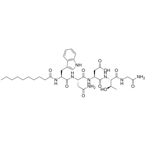 (S)-3-((S)-4-amino-2-((S)-2-decanamido-3-(1H-indol-3-yl)propanamido)-4-oxobutanamido)-4-(((2S,3R)-1-((2-amino-2-oxoethyl)amino)-3-hydroxy-1-oxobutan-2-yl)amino)-4-oxobutanoic acid