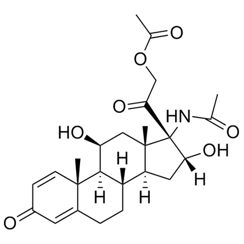 2-((8S,9S,10R,11S,13S,14S,16R,17S)-17-acetamido-11,16-dihydroxy-10,13-dimethyl-3-oxo-6,7,8,9,10,11,12,13,14,15,16,17-dodecahydro-3H-cyclopenta[a]phenanthren-17-yl)-2-oxoethyl acetate