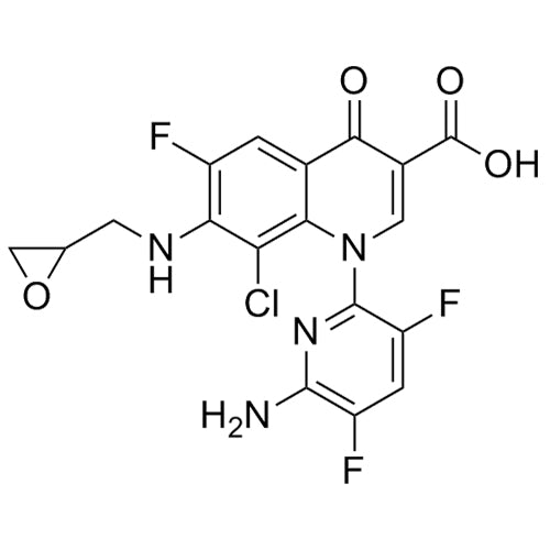 1-(6-amino-3,5-difluoropyridin-2-yl)-8-chloro-6-fluoro-7-((oxiran-2-ylmethyl)amino)-4-oxo-1,4-dihydroquinoline-3-carboxylic acid