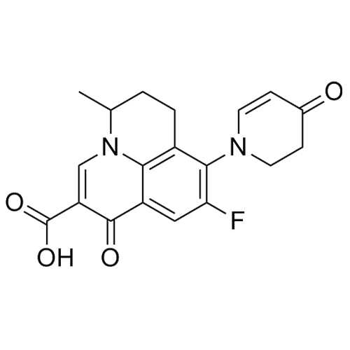 9-fluoro-5-methyl-1-oxo-8-(4-oxo-3,4-dihydropyridin-1(2H)-yl)-1,5,6,7-tetrahydropyrido[3,2,1-ij]quinoline-2-carboxylic acid