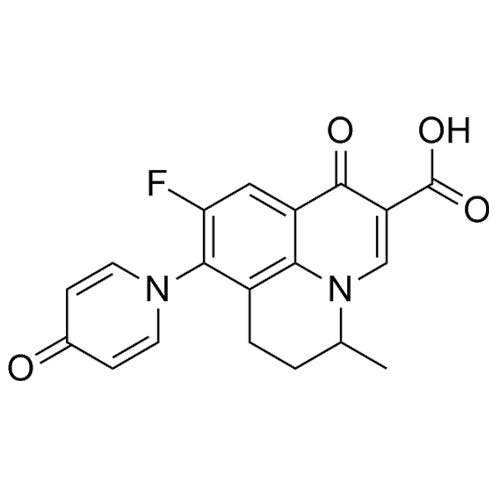 9-fluoro-5-methyl-1-oxo-8-(4-oxopyridin-1(4H)-yl)-1,5,6,7-tetrahydropyrido[3,2,1-ij]quinoline-2-carboxylic acid