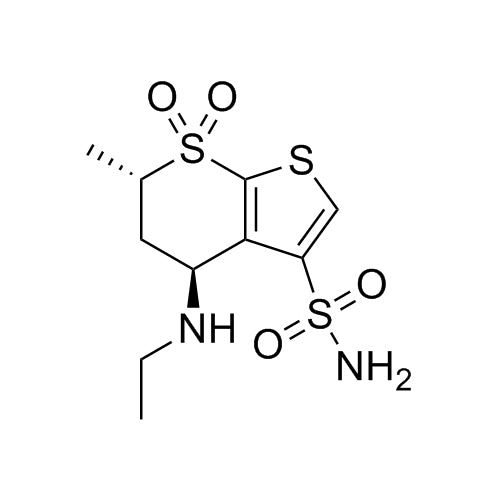 (4S,6S)-4-(ethylamino)-6-methyl-5,6-dihydro-4H-thieno[2,3-b]thiopyran-3-sulfonamide 7,7-dioxide