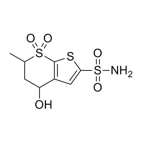4-hydroxy-6-methyl-5,6-dihydro-4H-thieno[2,3-b]thiopyran-2-sulfonamide 7,7-dioxide