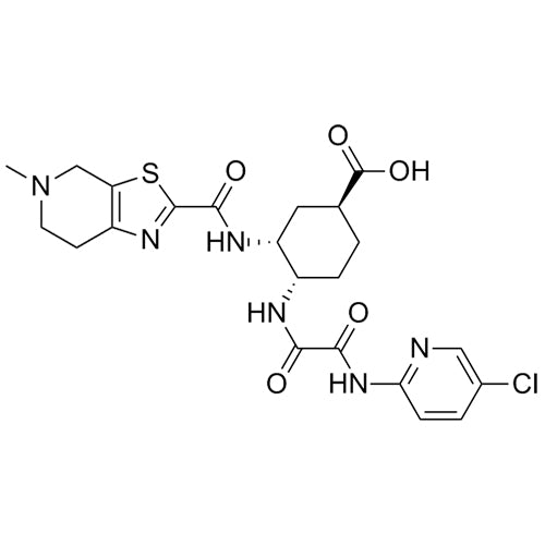 (1S,3R,4S)-4-(2-((5-chloropyridin-2-yl)amino)-2-oxoacetamido)-3-(5-methyl-4,5,6,7-tetrahydrothiazolo[5,4-c]pyridine-2-carboxamido)cyclohexanecarboxylic acid