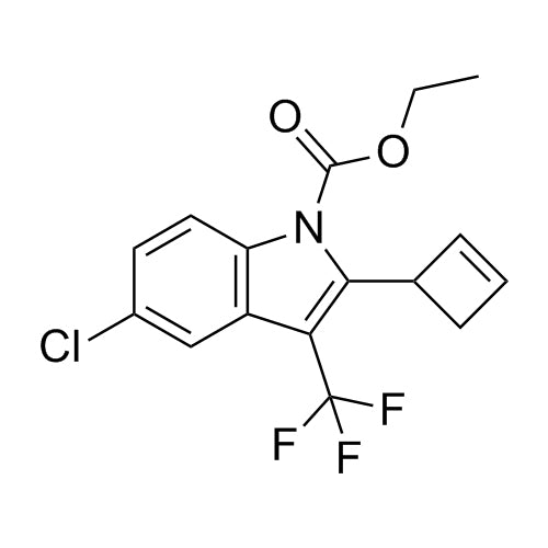 ethyl 5-chloro-2-(cyclobut-2-en-1-yl)-3-(trifluoromethyl)-1H-indole-1-carboxylate