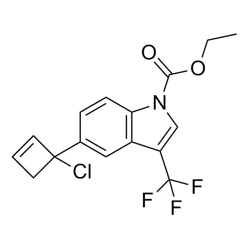 ethyl 5-(1-chlorocyclobut-2-en-1-yl)-3-(trifluoromethyl)-1H-indole-1-carboxylate