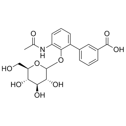 3'-acetamido-2'-(((3R,4S,5S,6R)-3,4,5-trihydroxy-6-(hydroxymethyl)tetrahydro-2H-pyran-2-yl)oxy)-[1,1'-biphenyl]-3-carboxylic acid