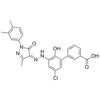 (Z)-5'-chloro-3'-(2-(1-(3,4-dimethylphenyl)-3-methyl-5-oxo-1H-pyrazol-4(5H)-ylidene)hydrazinyl)-2'-hydroxy-[1,1'-biphenyl]-3-carboxylic acid