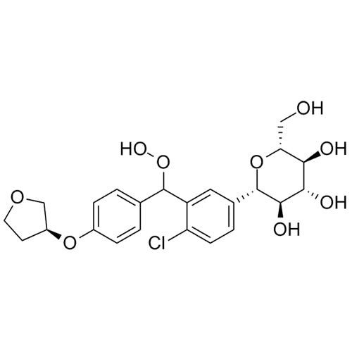(2S,3R,4R,5S,6R)-2-(4-chloro-3-(hydroperoxy(4-(((S)-tetrahydrofuran-3-yl)oxy)phenyl)methyl)phenyl)-6-(hydroxymethyl)tetrahydro-2H-pyran-3,4,5-triol
