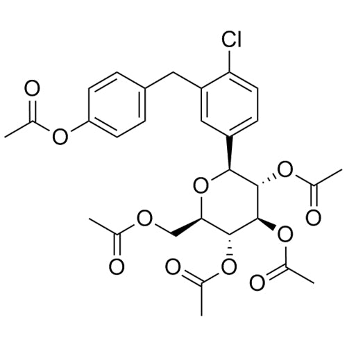 (2S,3S,4R,5R,6R)-2-(3-(4-acetoxybenzyl)-4-chlorophenyl)-6-(acetoxymethyl)tetrahydro-2H-pyran-3,4,5-triyl triacetate
