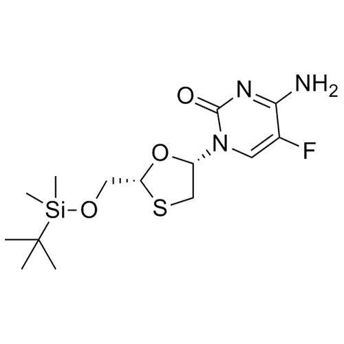 4-amino-1-((2R,5S)-2-(((tert-butyldimethylsilyl)oxy)methyl)-1,3-oxathiolan-5-yl)-5-fluoropyrimidin-2(1H)-one