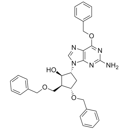 (1R,2S,3S,5R)-5-(2-amino-6-(benzyloxy)-9H-purin-9-yl)-3-(benzyloxy)-2-((benzyloxy)methyl)cyclopentanol