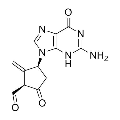 (1R,3S)-3-(2-amino-6-oxo-3H-purin-9(6H)-yl)-2-methylene-5-oxocyclopentanecarbaldehyde