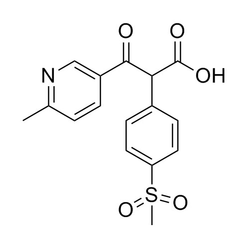3-(6-methylpyridin-3-yl)-2-(4-(methylsulfonyl)phenyl)-3-oxopropanoic acid