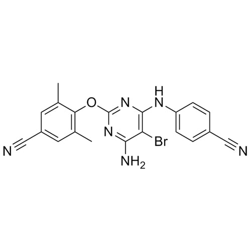 4-((4-amino-5-bromo-6-((4-cyanophenyl)amino)pyrimidin-2-yl)oxy)-3,5-dimethylbenzonitrile