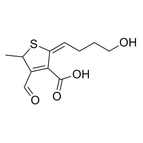 4-formyl-2-(4-hydroxybutylidene)-5-methyl-2,5-dihydrothiophene-3-carboxylic acid