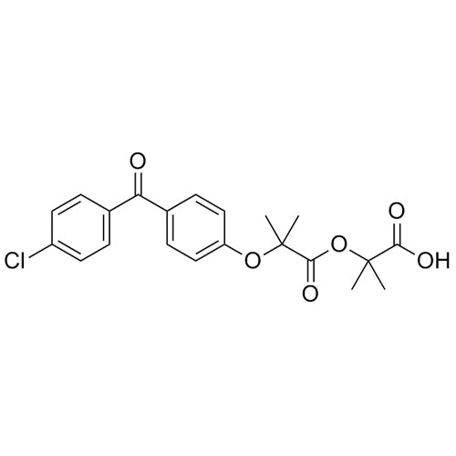 2-((2-(4-(4-chlorobenzoyl)phenoxy)-2-methylpropanoyl)oxy)-2-methylpropanoic acid