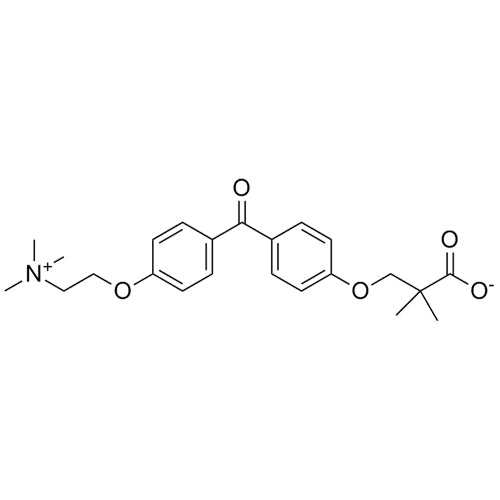 2,2-dimethyl-3-(4-(4-(2-(trimethylammonio)ethoxy)benzoyl)phenoxy)propanoate
