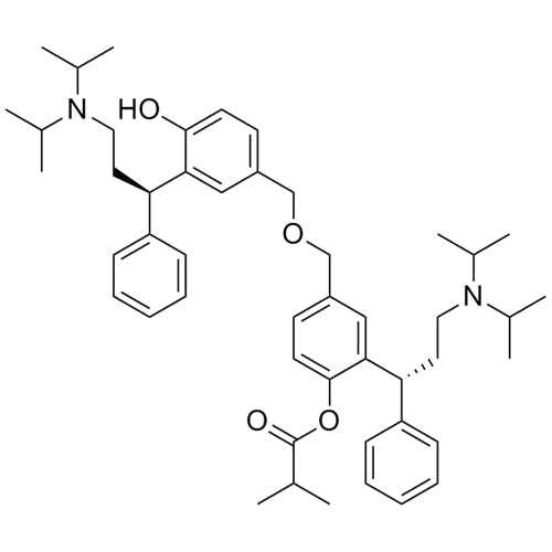 2-((R)-3-(diisopropylamino)-1-phenylpropyl)-4-(((3-((R)-3-(diisopropylamino)-1-phenylpropyl)-4-hydroxybenzyl)oxy)methyl)phenyl isobutyrate
