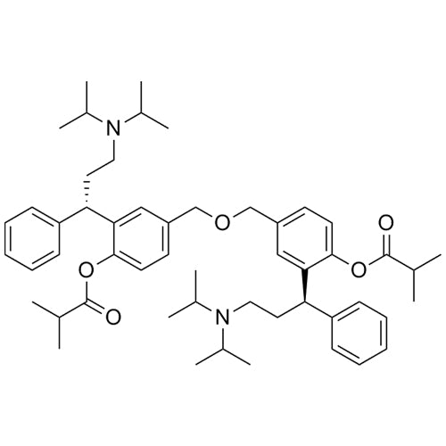 2-((S)-3-(diisopropylamino)-1-phenylpropyl)-4-(((3-((R)-3-(diisopropylamino)-1-phenylpropyl)-4-(isobutyryloxy)benzyl)oxy)methyl)phenyl isobutyrate