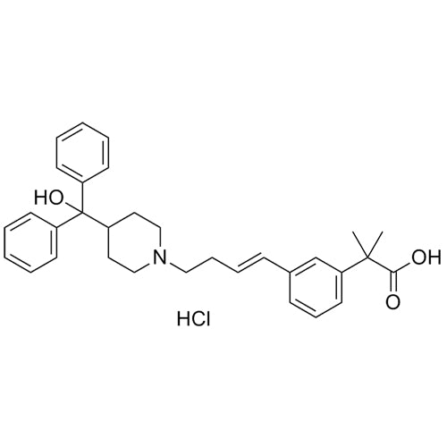 2-(3-(4-(4-(hydroxydiphenylmethyl)piperidin-1-yl)but-1-en-1-yl)phenyl)-2-methylpropanoic acid hydrochloride