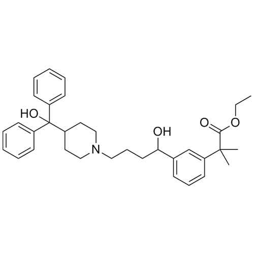 ethyl 2-(3-(1-hydroxy-4-(4-(hydroxydiphenylmethyl)piperidin-1-yl)butyl)phenyl)-2-methylpropanoate