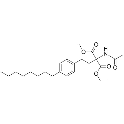 1-ethyl 3-methyl 2-acetamido-2-(4-octylphenethyl)malonate
