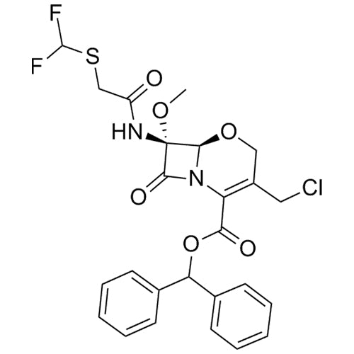 (6R,7R)-benzhydryl 3-(chloromethyl)-7-(2-((difluoromethyl)thio)acetamido)-7-methoxy-8-oxo-5-oxa-1-azabicyclo[4.2.0]oct-2-ene-2-carboxylate