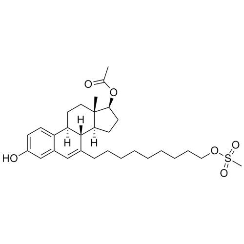 (8R,9S,13S,14S,17S)-3-hydroxy-13-methyl-7-(9-((methylsulfonyl)oxy)nonyl)-9,11,12,13,14,15,16,17-octahydro-8H-cyclopenta[a]phenanthren-17-ylacetate