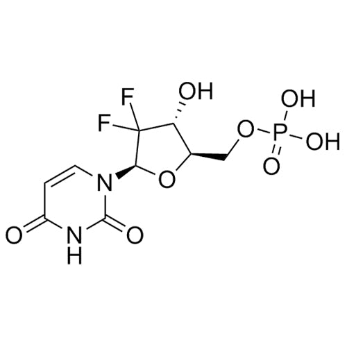 ((2R,3R,5R)-5-(2,4-dioxo-3,4-dihydropyrimidin-1(2H)-yl)-4,4-difluoro-3-hydroxytetrahydrofuran-2-yl)methyldihydrogenphosphate