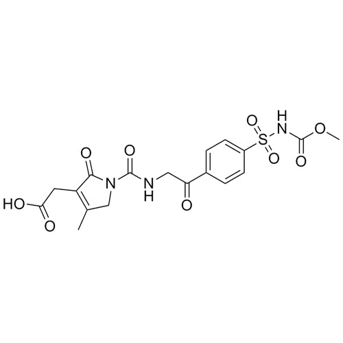 2-(1-((2-(4-(N-(methoxycarbonyl)sulfamoyl)phenyl)-2-oxoethyl)carbamoyl)-4-methyl-2-oxo-2,5-dihydro-1H-pyrrol-3-yl)aceticacid