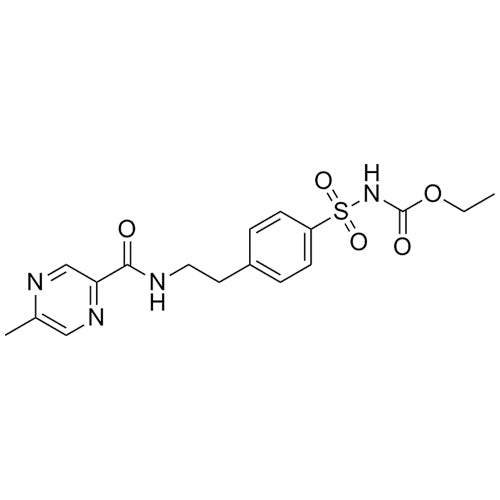 ethyl(4-(2-(5-methylpyrazine-2-carboxamido)ethyl)phenyl)sulfonylcarbamate