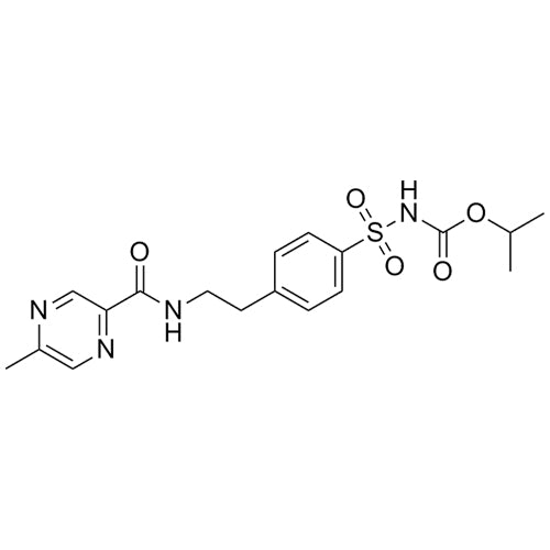 isopropyl(4-(2-(5-methylpyrazine-2-carboxamido)ethyl)phenyl)sulfonylcarbamate